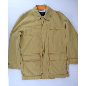 PAUL & SHARK Yachting Mens Light Jacket Coat Beige Size M EMW Shield Parka Khaki